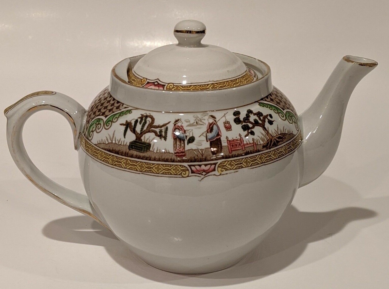 Vintage/Antique 1920’s Adderley’s Nankin Teapot, Tea Pot Porcelain, Signed 32 oz