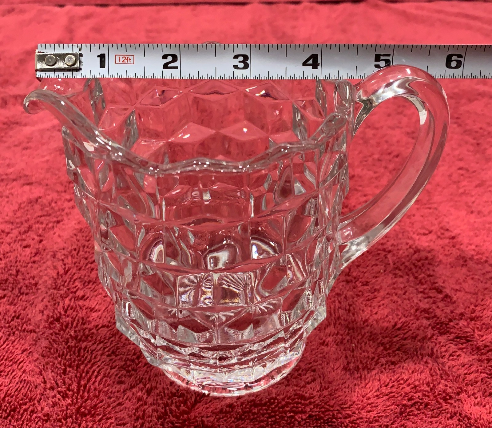 Vintage Fostoria American 2056 Pint Pitcher 5″ High Item 173
