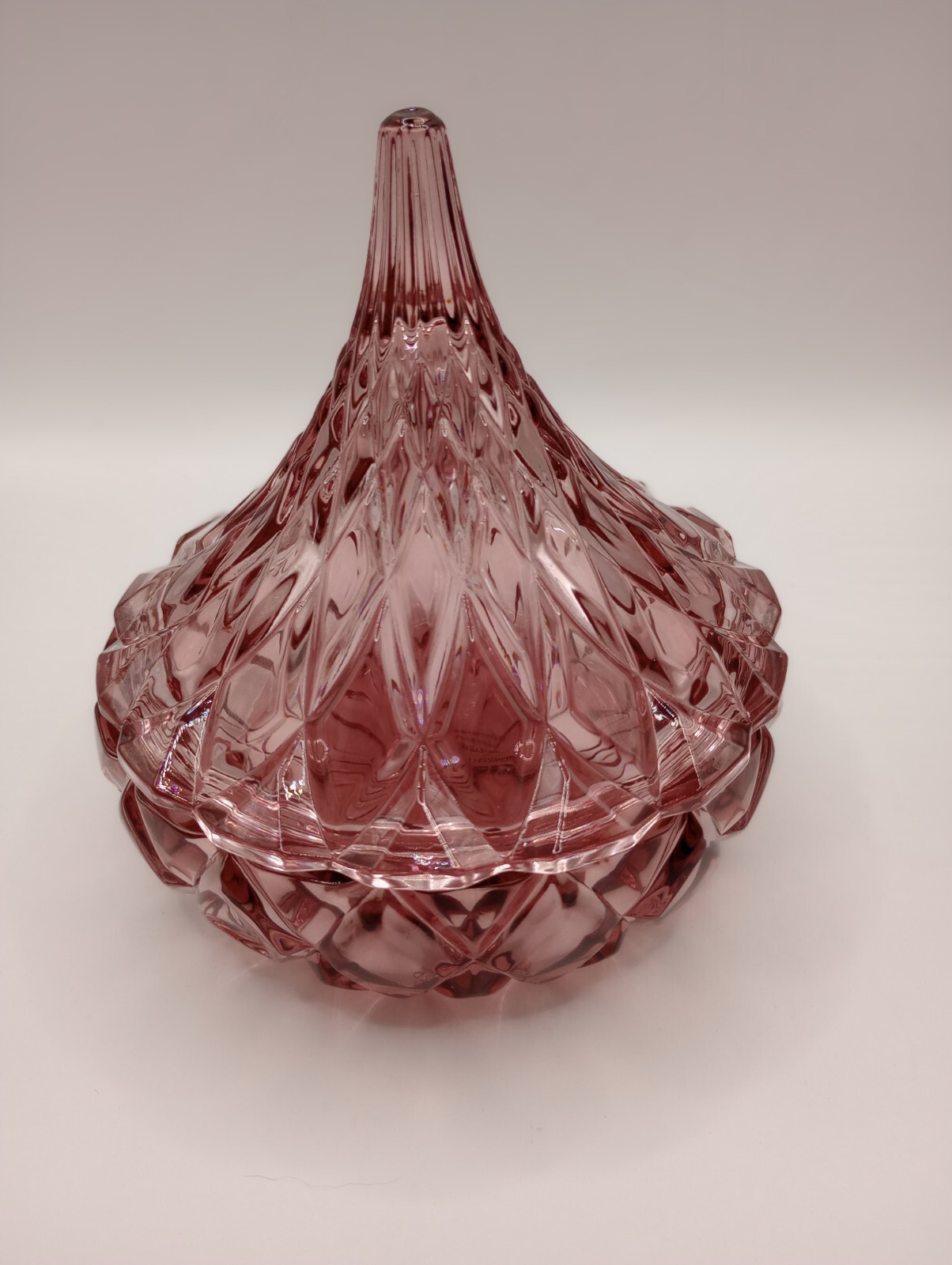 Hershey’s Kiss Pink Crystal Covered Candy Dish Godinger NIB