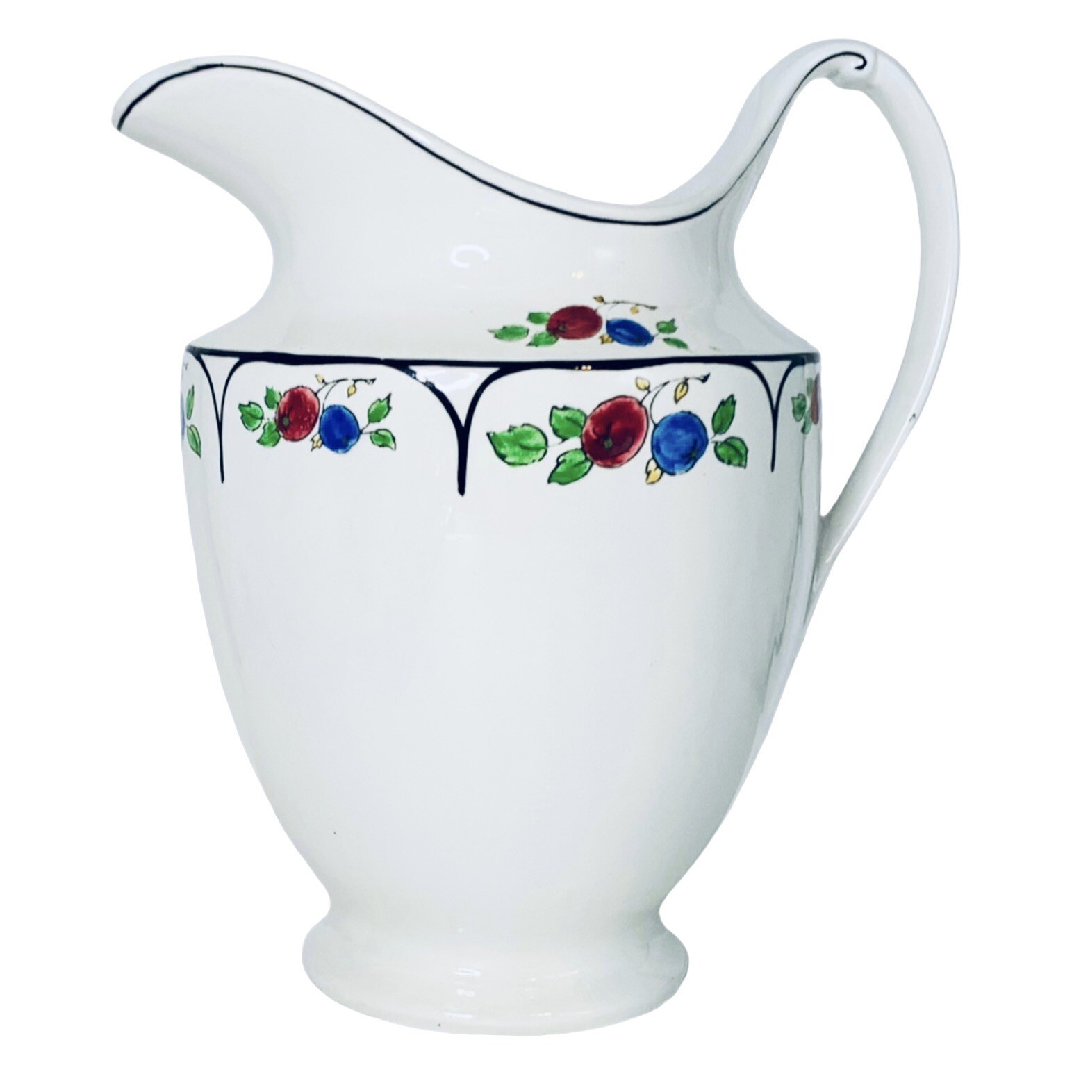Swinnertons England REX Hand Painted Fruits Ironstone 168 OZ Large Pitcher