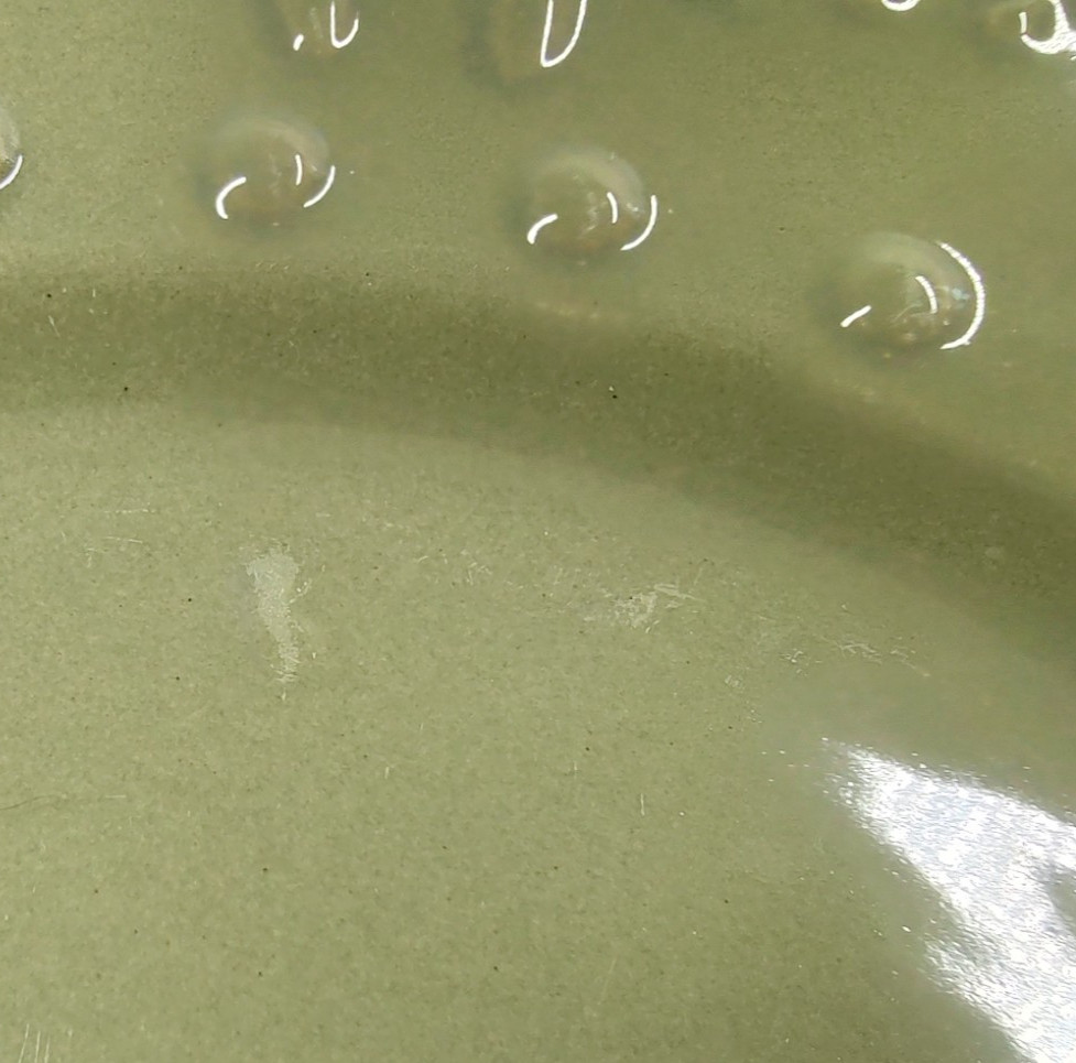 Candice Collection Dinner Plates Elegant Dining Avocado Green Embossed Lot of 4