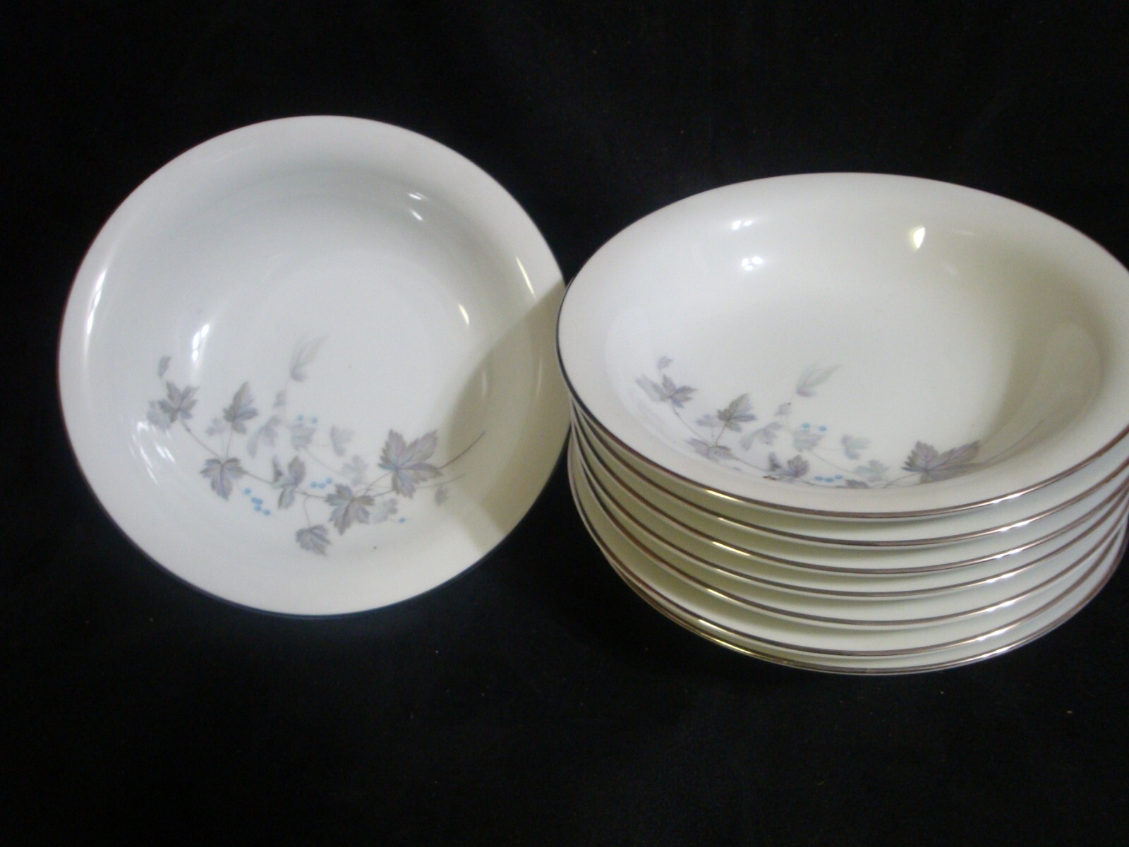 Noritake Porcelain China Ivyne Platinum Band Premium 15 Piece Lot