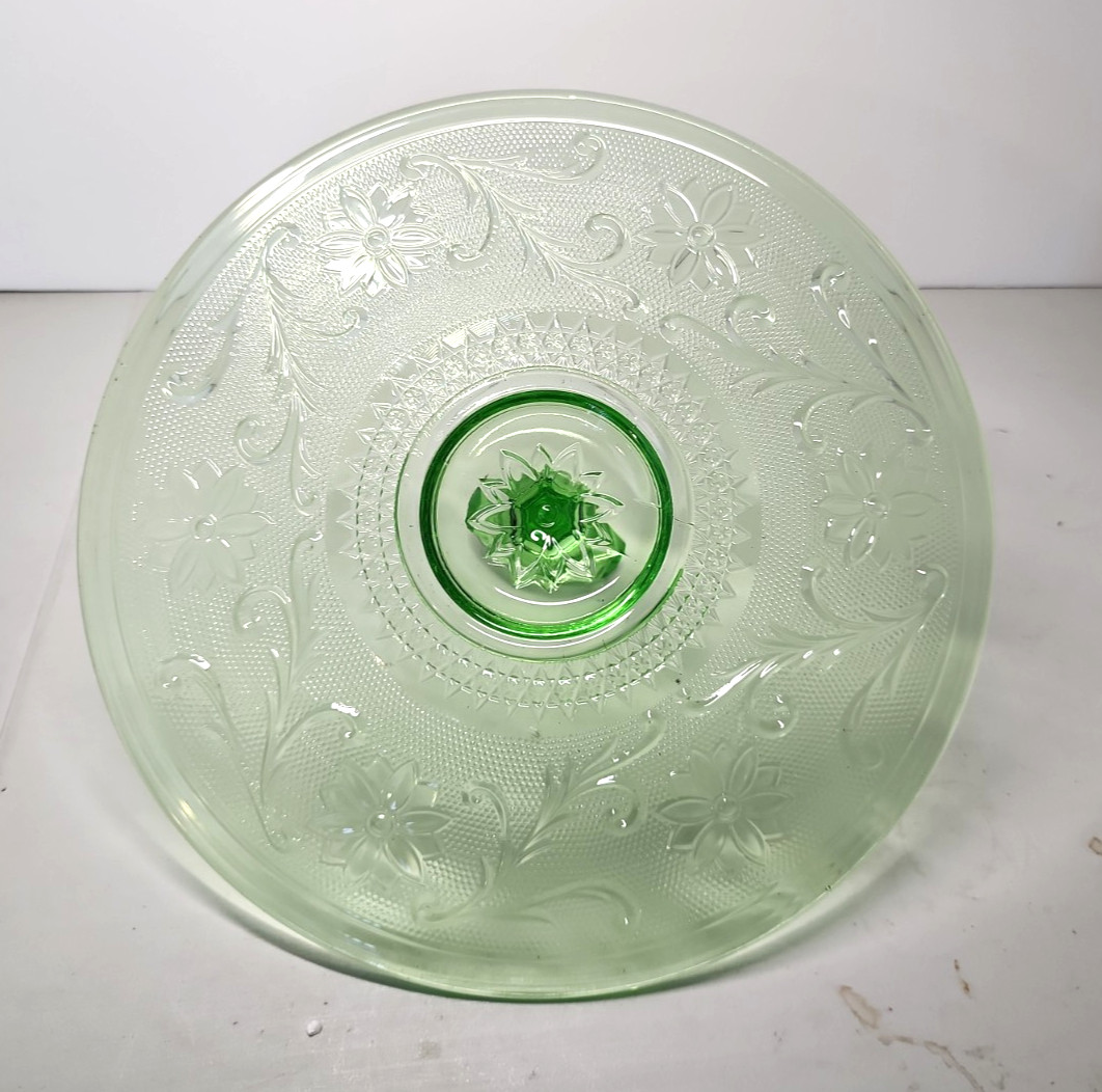 Indiana Glass Chantilly, Sandwich, Tidbit Handled Tray 1920s