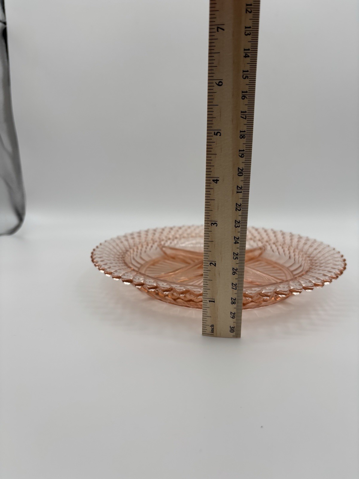 Vintage Anchor Hocking Miss America Pink Depression Glass 4 Divided Relish Tray