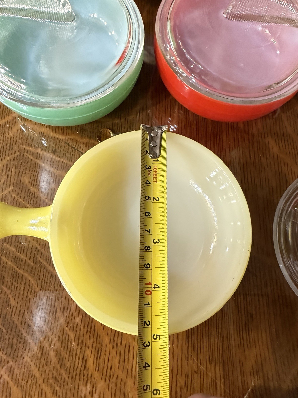 Vintage 1950s GLASBAKE #358 GLASS CASSEROLE BOWL SET OF 4 With 3 Lids