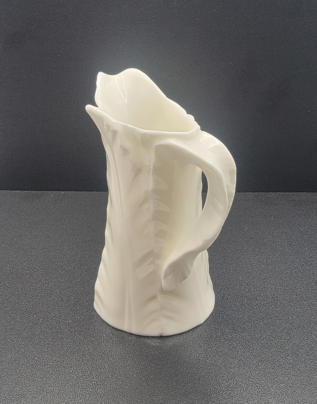 Royal Worcester Fern Leaves Pattern Bone China Vintage Asymmetrical Creamer