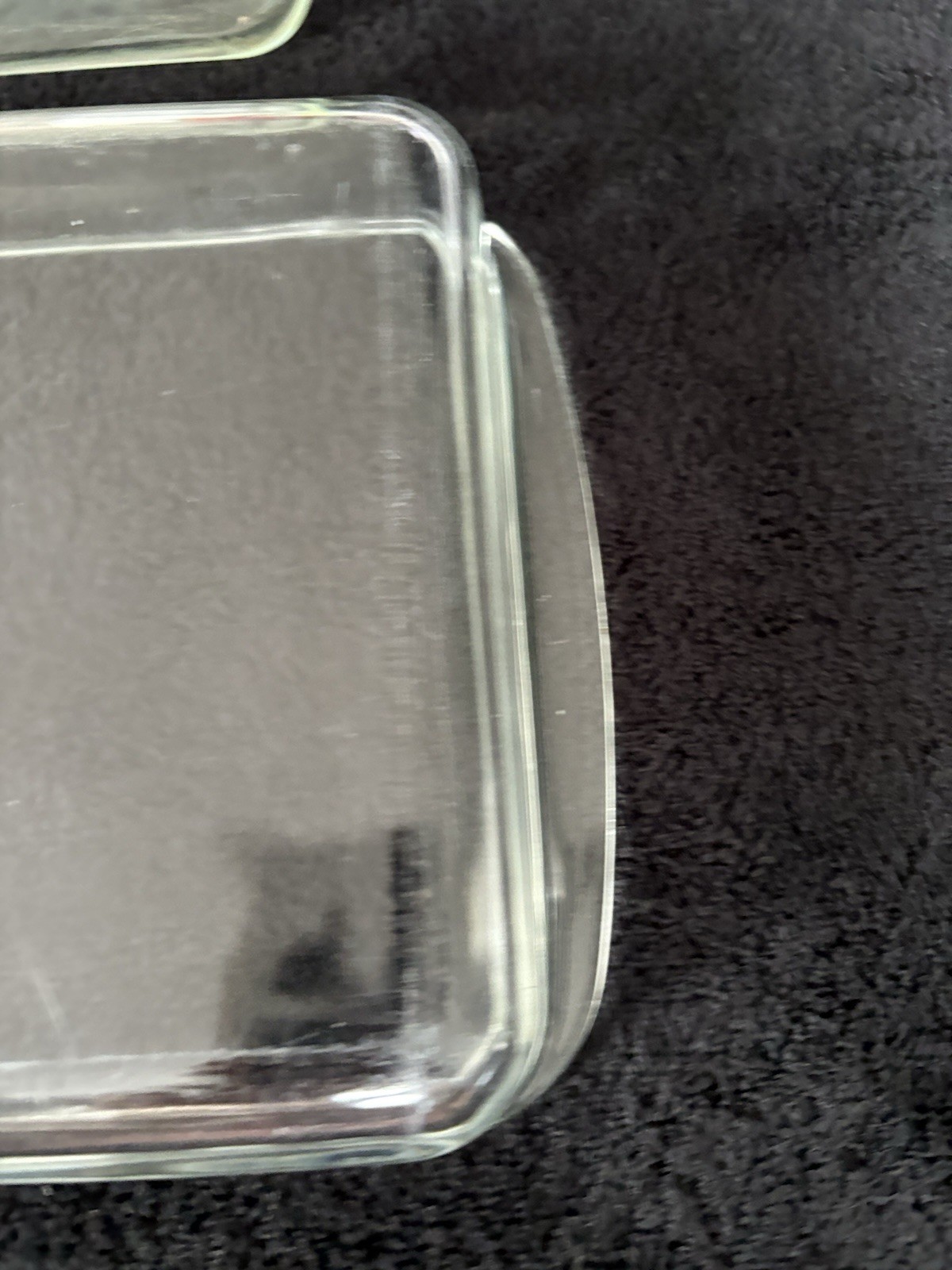 Pyrex 232 Clear Glass Rectangle Baking Dish 11-3/4 Inches Long (Excellent)