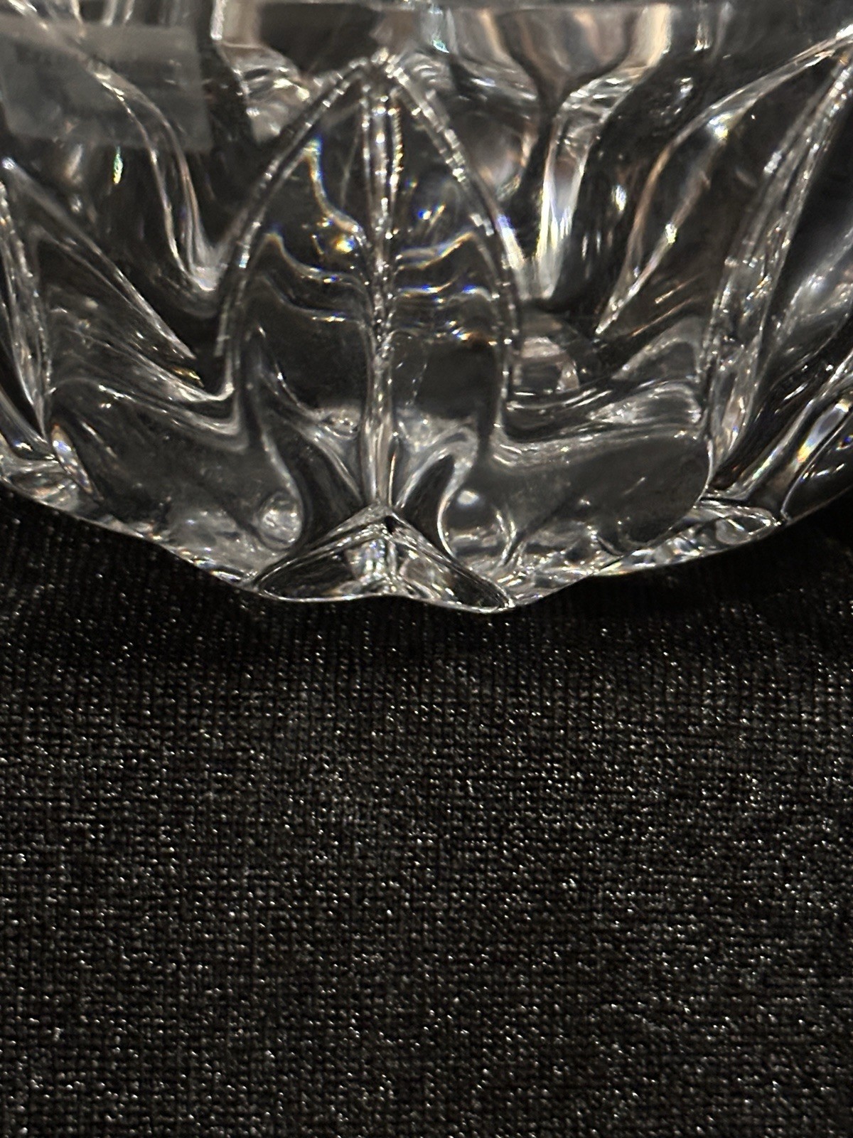 Reed & Barton Equinox 4×7”Crystal Bowl Sticker Mark On Bottom Slovenia