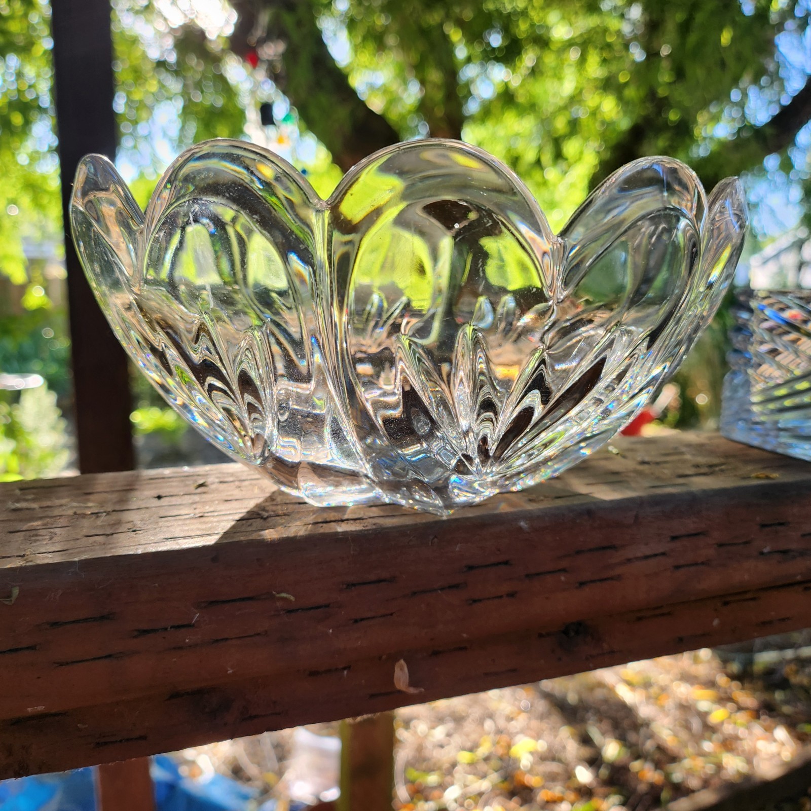Vintage Waterford Marquis Bowl Sweet Memories Scalloped Rim Heart Design 1980s