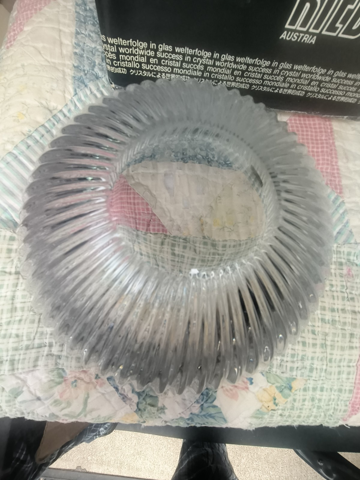 Riedel Austri lead crystal bowl New in Box 6.5 diameter