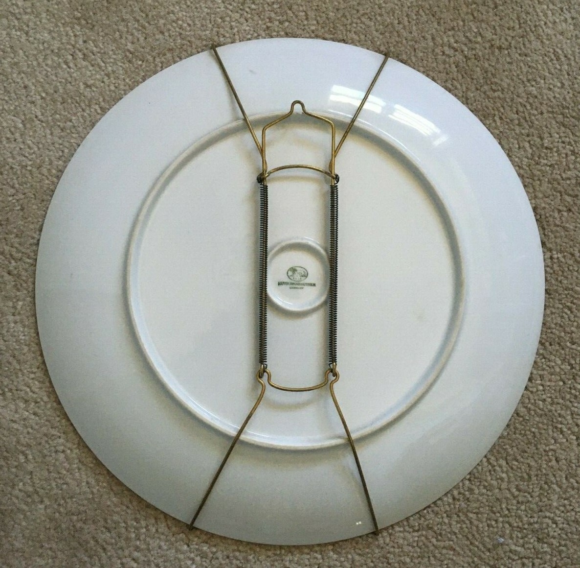 Pair of Vintage HUTSCHENREUTHER Germany Porcelain Wall Plates Children Market