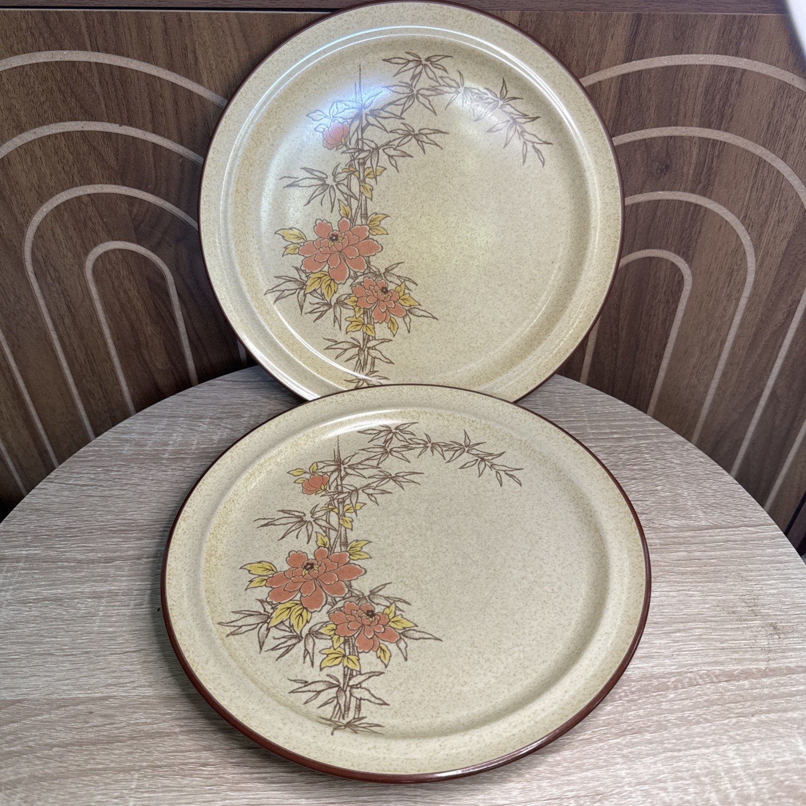 Vintage Noritake Rapport Stoneware Two Dinner Plates – 1970’s Japan