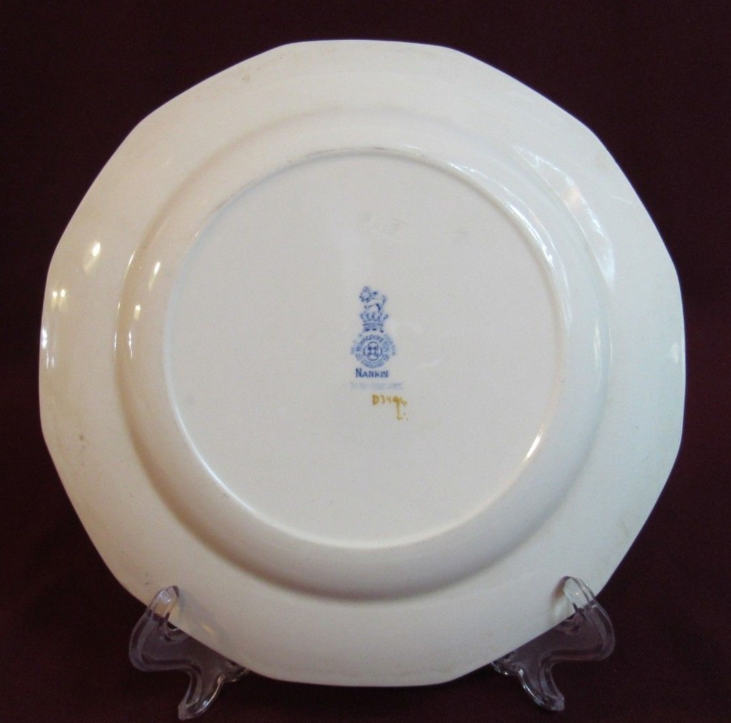 Royal Doulton Burslem Nankin 6.5″ Side Plate Green Trim Older 1879 -1902