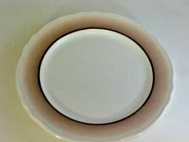 Homer Laughlin Dinner Plates 2 Best China Restaurant Ware Brown and Blue Band