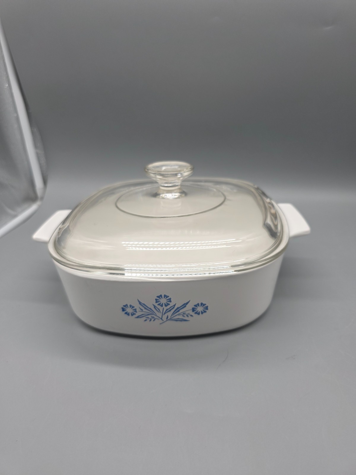 Vintage Corning Ware Blue Cornflower A-2-B 2 Qt. Casserole Dish + A9C Pyrex Lid