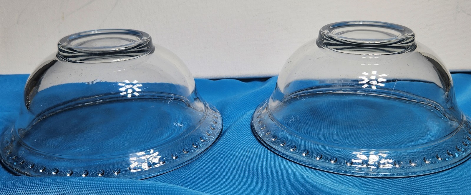 Anchor Hocking Isabella pattern clear glass bowls (2) 6.5in