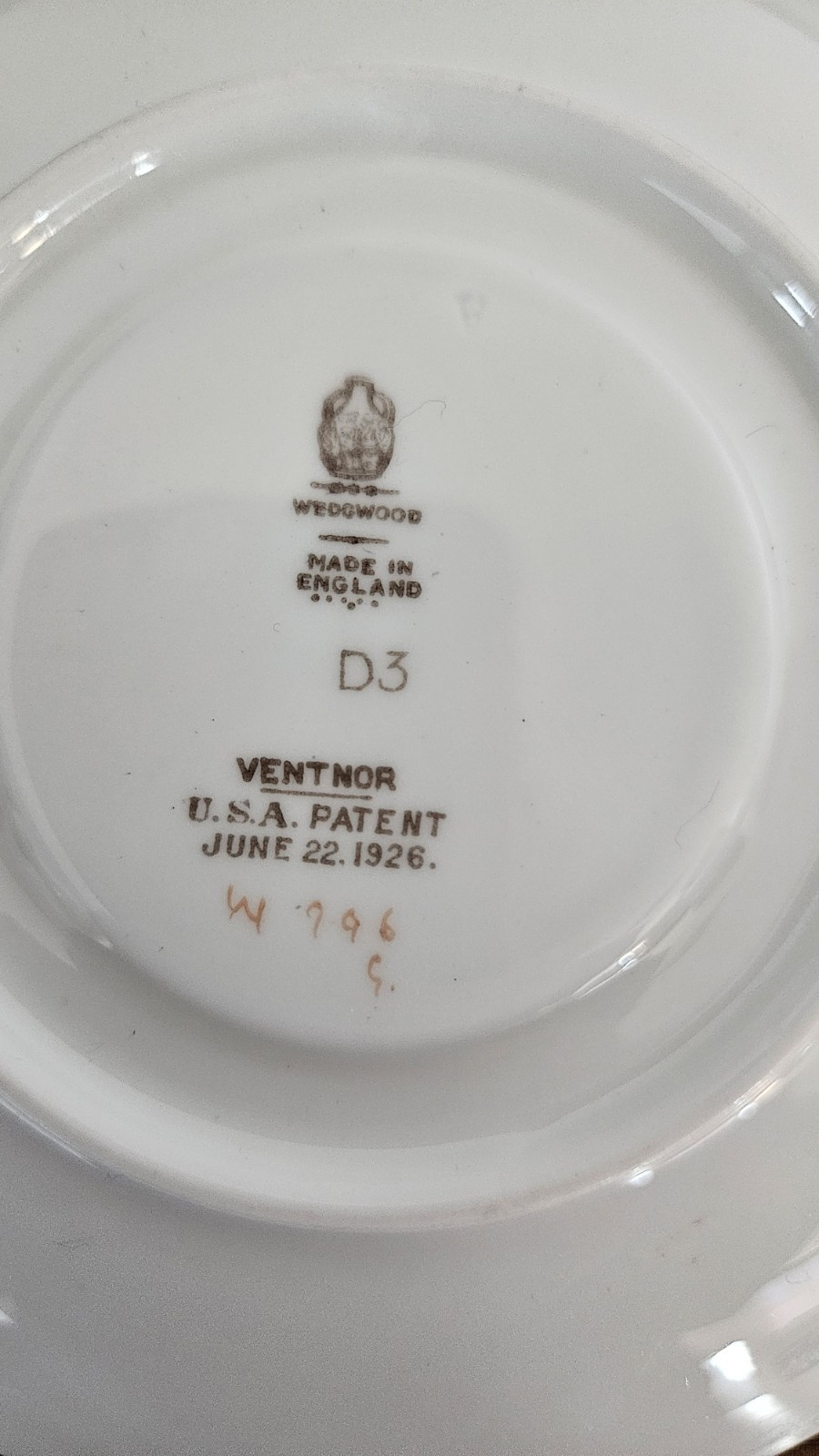 TWO Wedgwood Ventnor Saucers W996 Ivory Background, Fruit Swags 9″