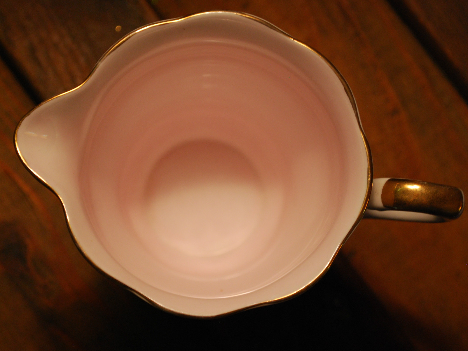 RARE “White Lady” Vintage Creamer PINK W ORCHID FLOWER Royal Stafford England
