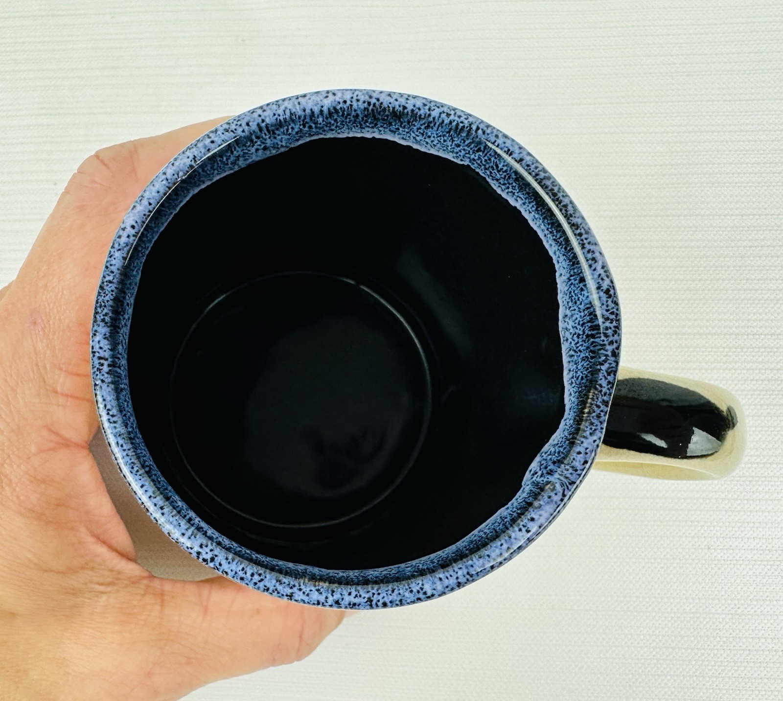 Slanted Drip Glaze Pottery Coffee Cup Mug “No One’s Perfect Except My Grandpa”