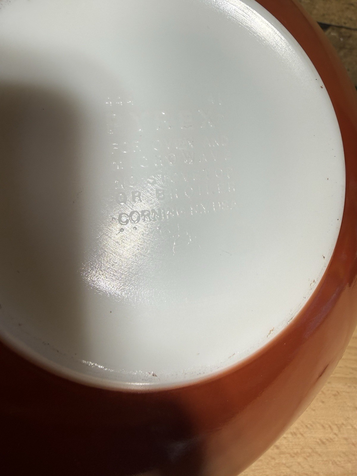 🔥VTG Pyrex XL Autumn Harvest 444 Cinderella Mixing Bowl Wheat Rust Orange 4 Qt