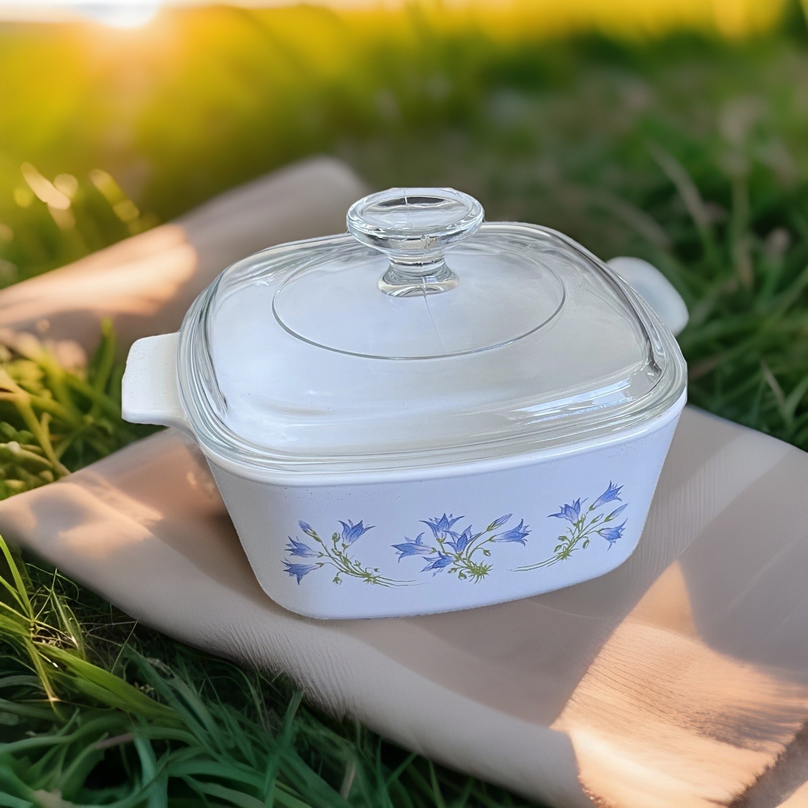 Vintage 90’s CorningWare Blue Dusk 1.5L Casserole Dish w/ Glass Lid A-1.5-B EUC