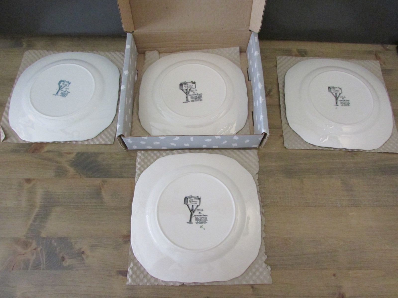 Set of 4 Johnson Bros The Friendly Village Square Salad Plate The Covered Bridge