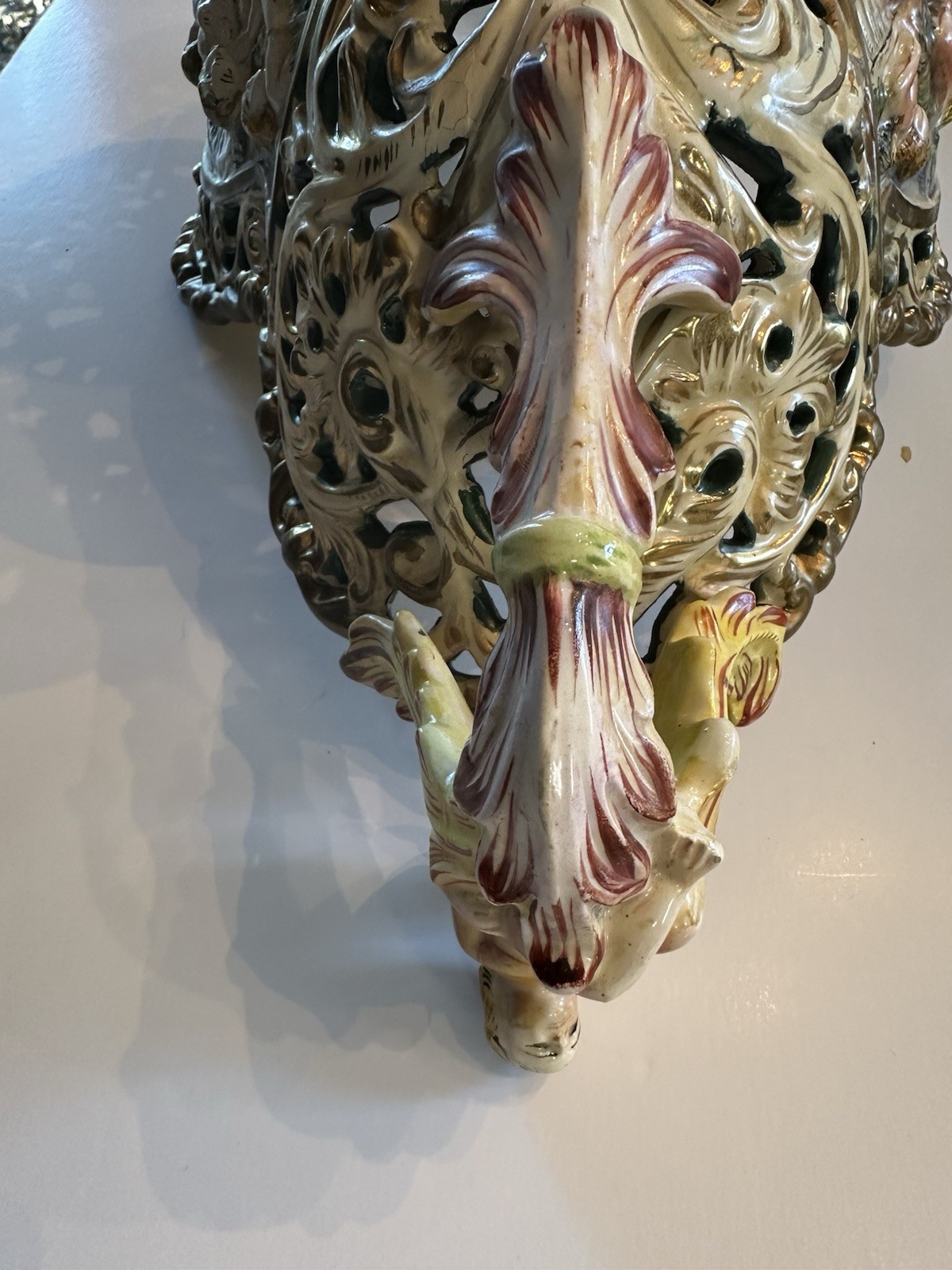 Capodimonte Center Piece Bowl. Hand-painted Ardalt Italy