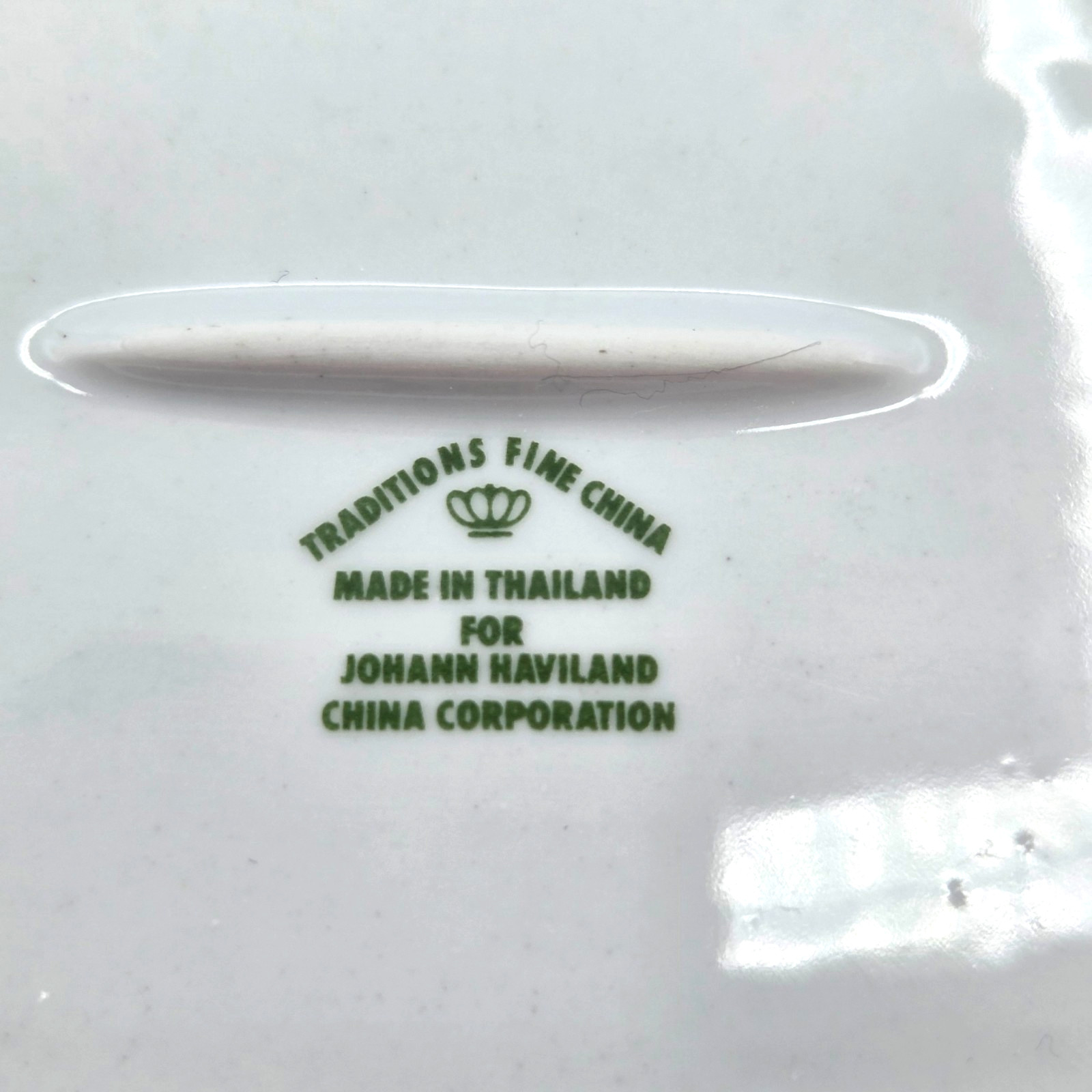 Johann Haviland Bavaria Germany Blue Garland BUTTER DISH Platinum Trim Vintage