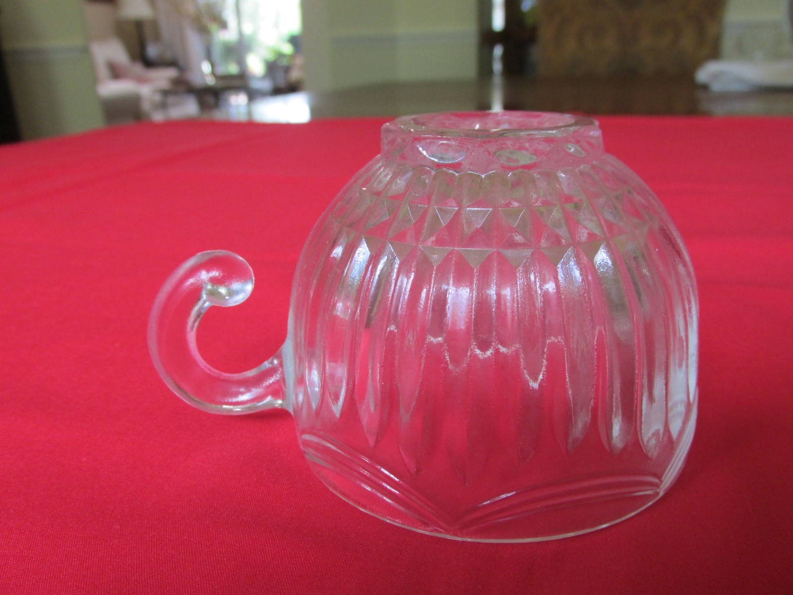 14PC Vintage 1940s Indiana Glass ROYAL Vertical & Swag Art Deco Punch Bowl Set