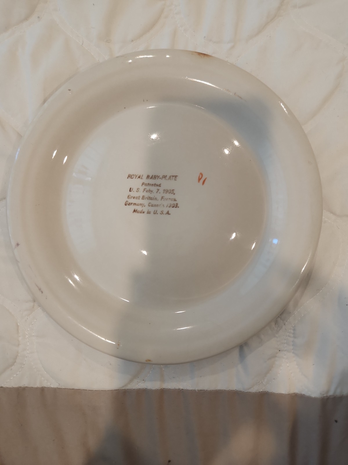 Antique 1903, 1905 Royal Baby Bunting and Bunch Baby Plate