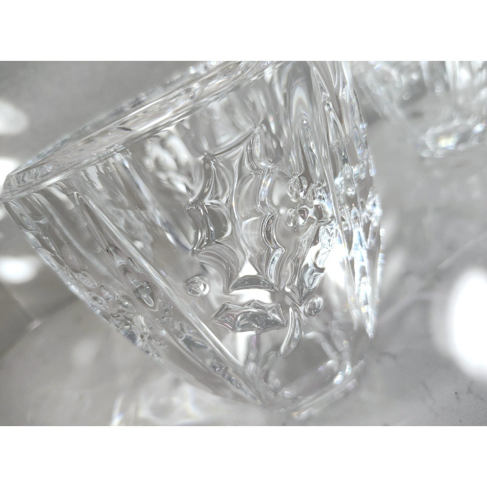 Holiday Ornament Holly Leaves & Berries Design Crystal Lead Cup