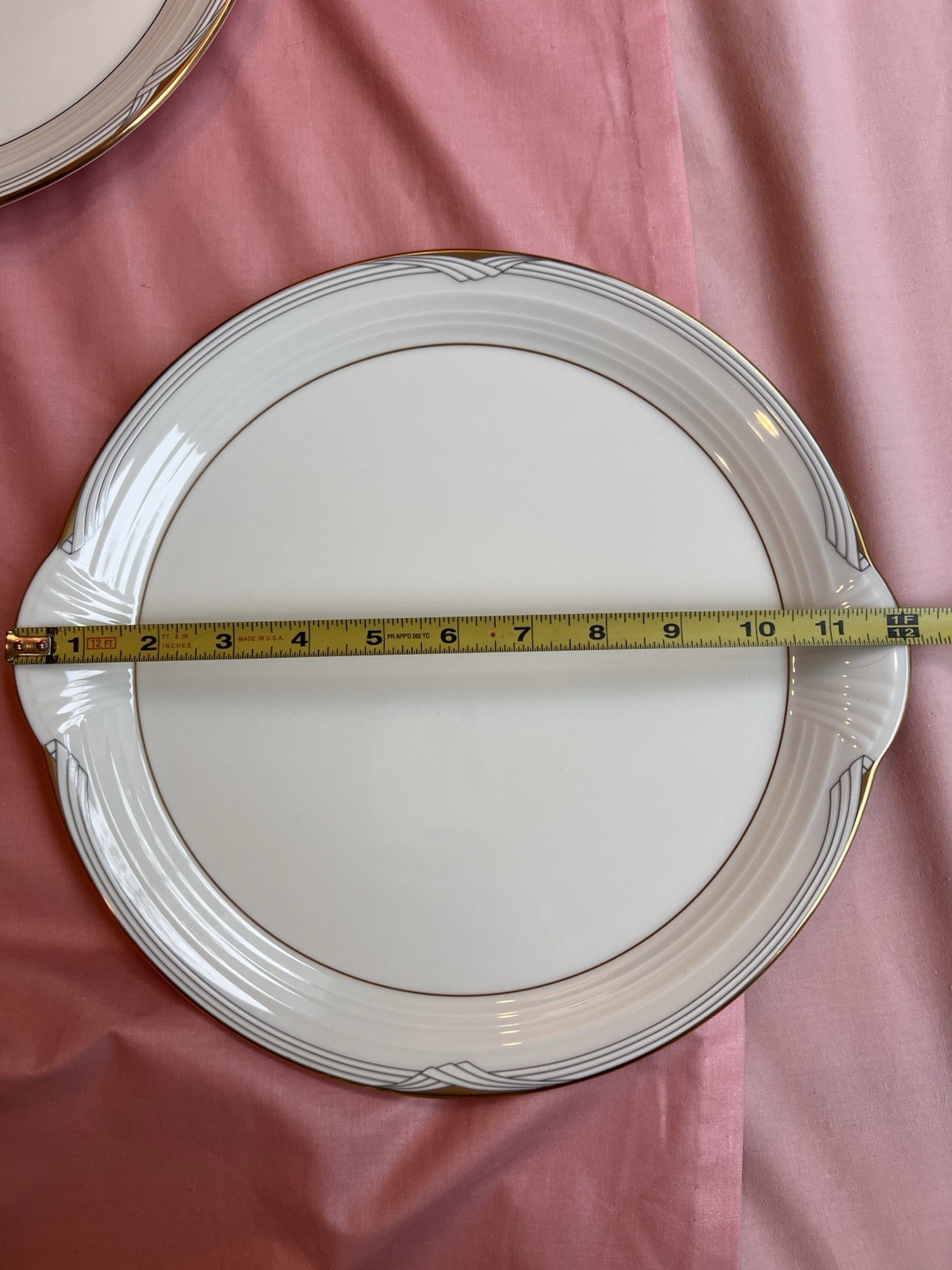 2 Golden Cove Handled Cake Plates by Noritake China Made In Japan