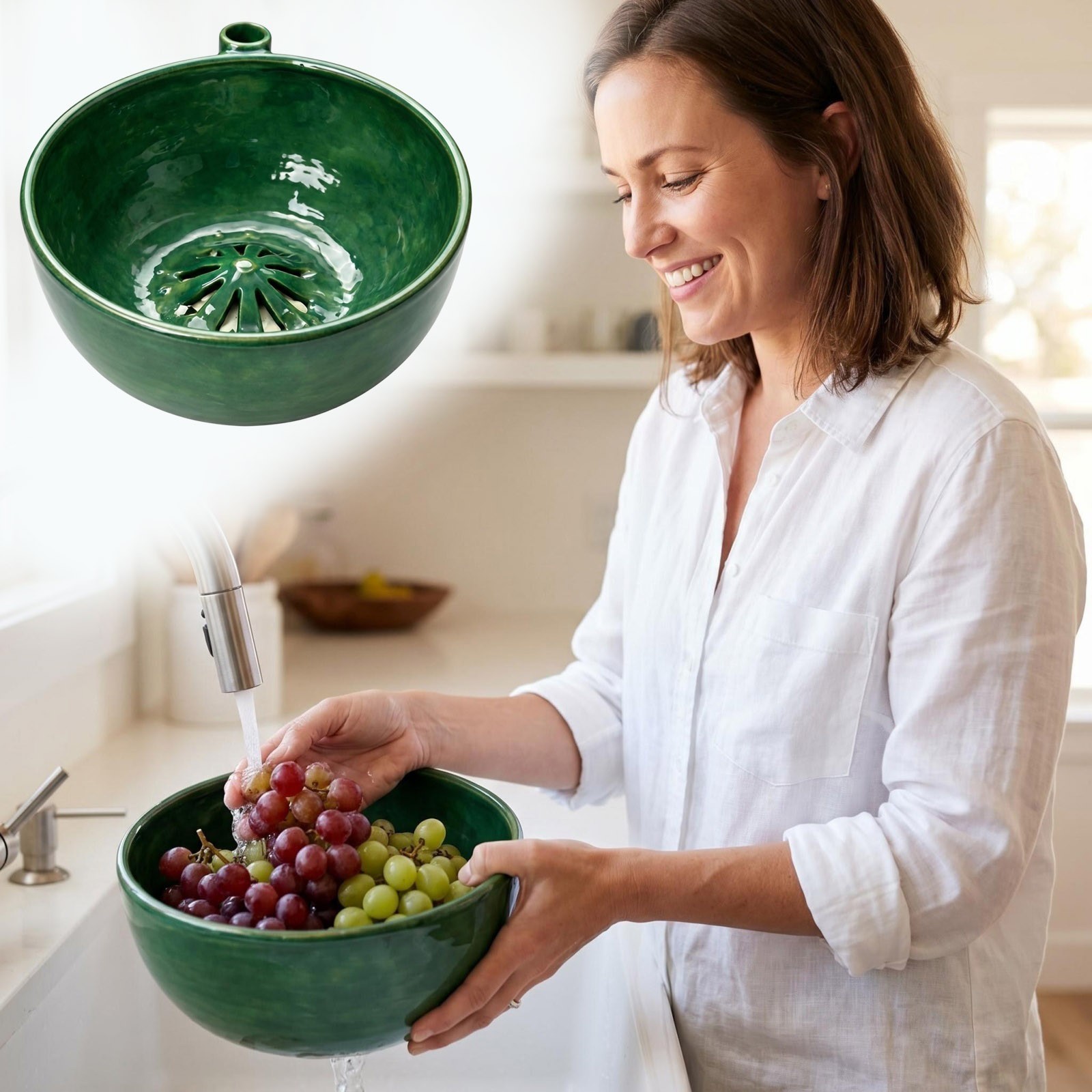 Berry Swirl Bowl Fruit Rinse Bowl Berry Rinse And Drain Bowls With Washing