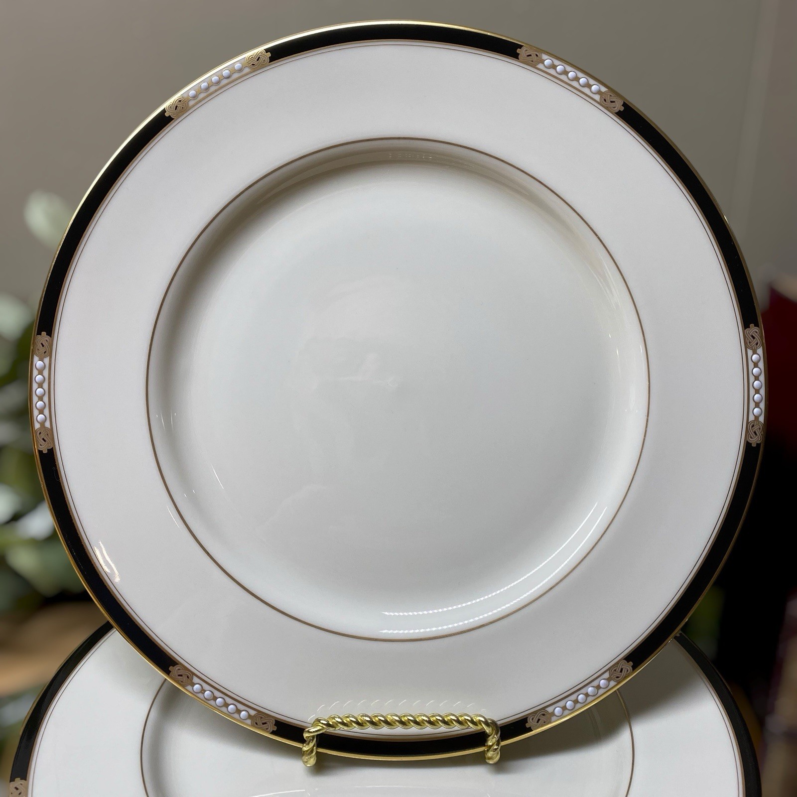 Lenox Presidential Collection Hancock 10 1/2” Dinner Plates Set Of 4 USA Gold