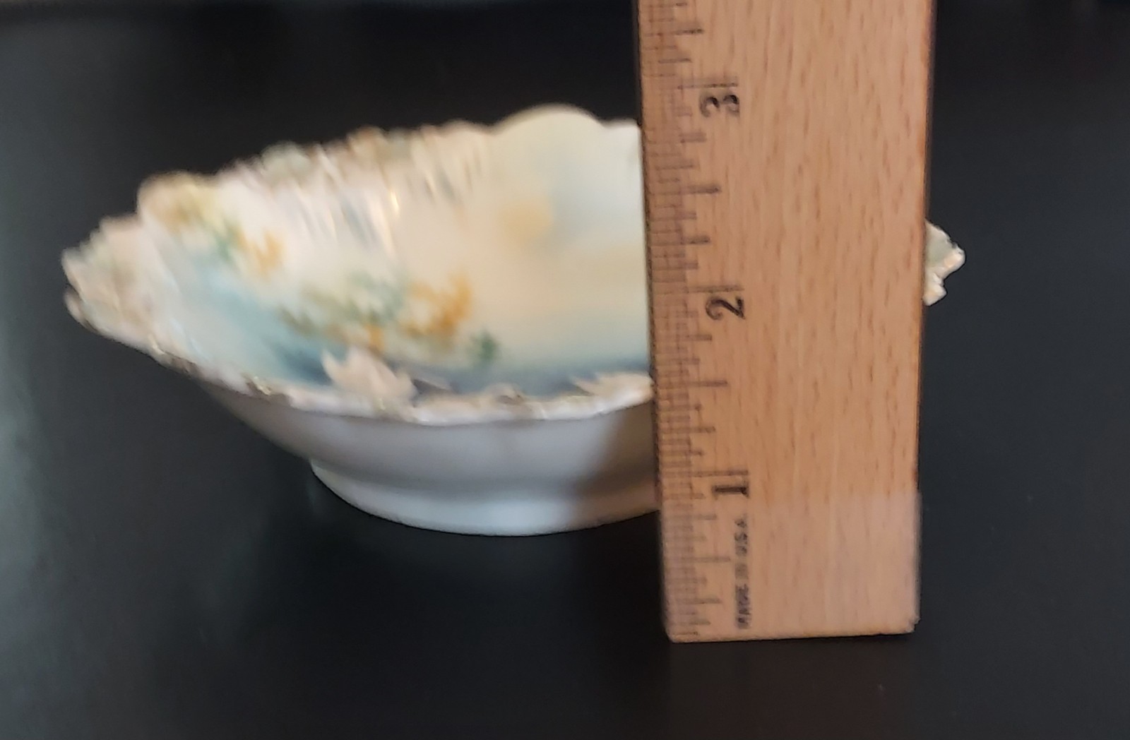 Antique RS Prussia Hand Painted Swan Scenic 5.5″Round Nut/Candy Dish – Germany