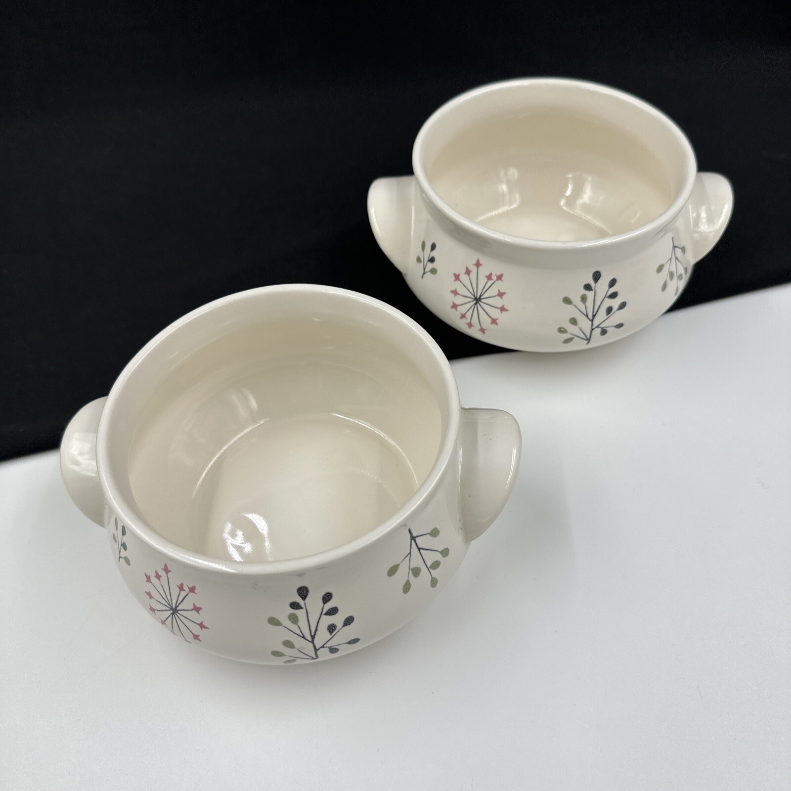 Franciscan Echo (2) 4” Individual Casserole Dish Without Lid USA •PRISTINE•