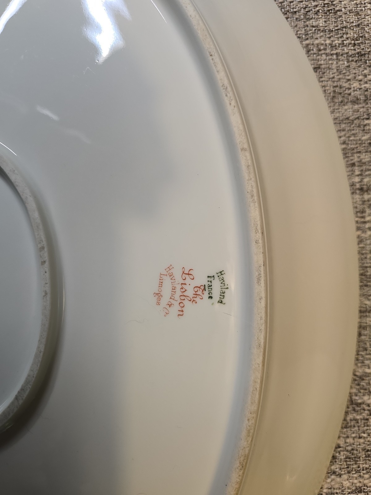 Haviland Limoges LISBON Large 16″ Platter Gold Trim Rare