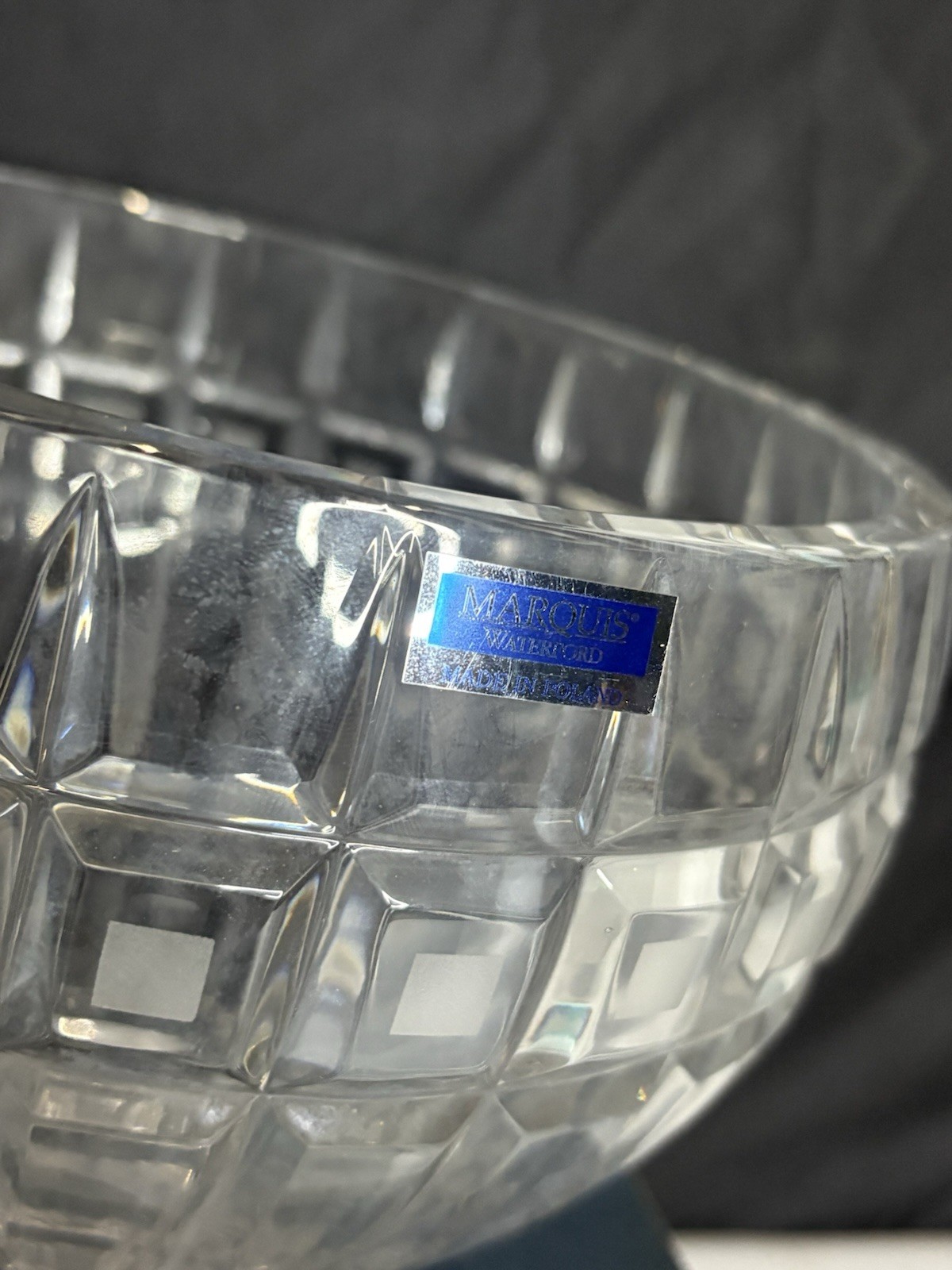 Marquis By Waterford Crystal Quadrata Bowl 8” Diameter