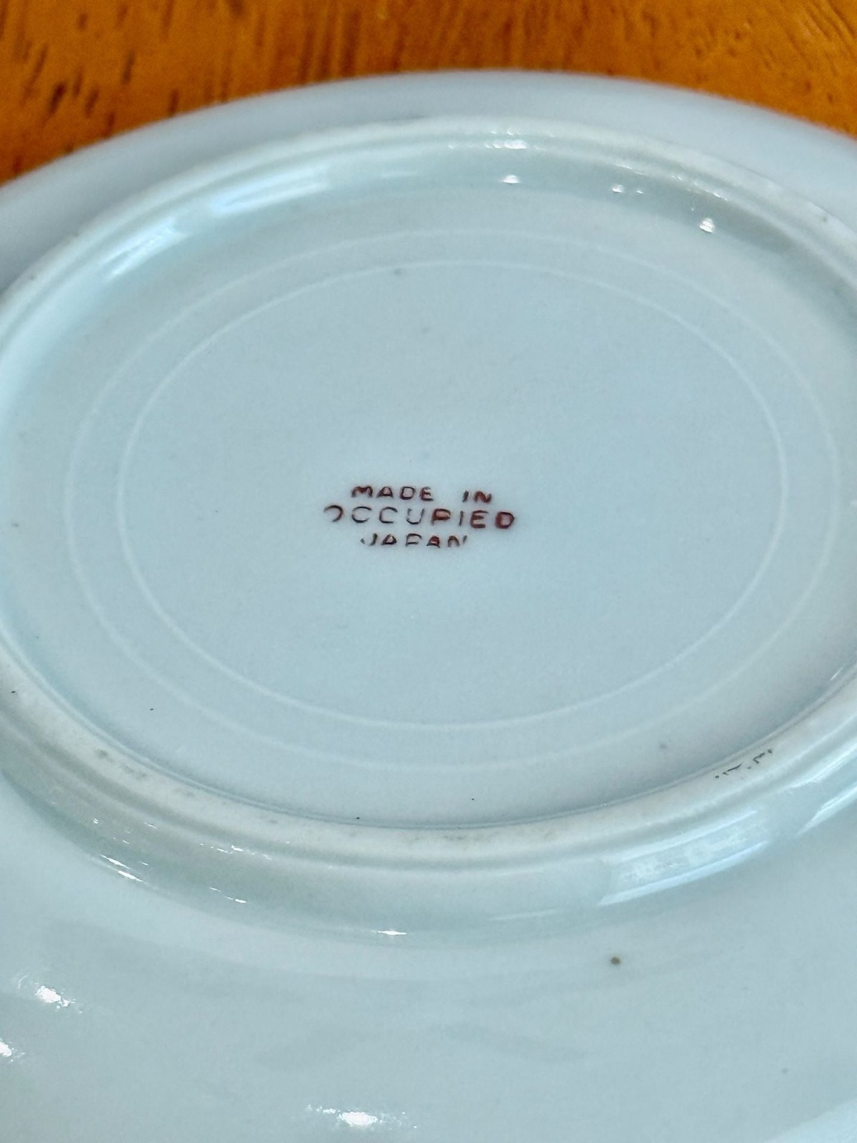 Set of 4 Vintage Hand Painted Floral Porcelain Saucers Made in Occupied Japan