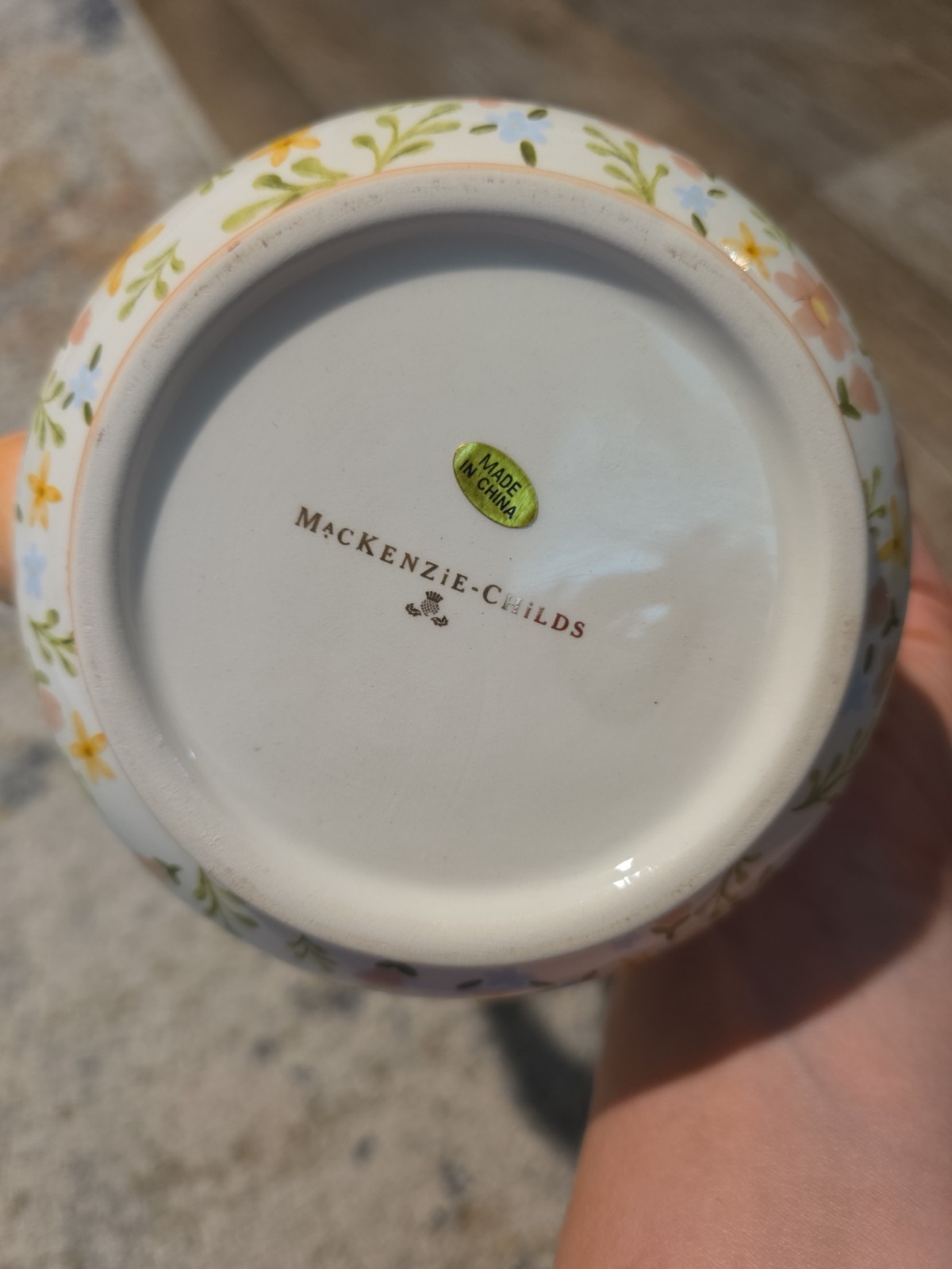 MacKenzie-Childs Posie Patch Ceramic Teapot