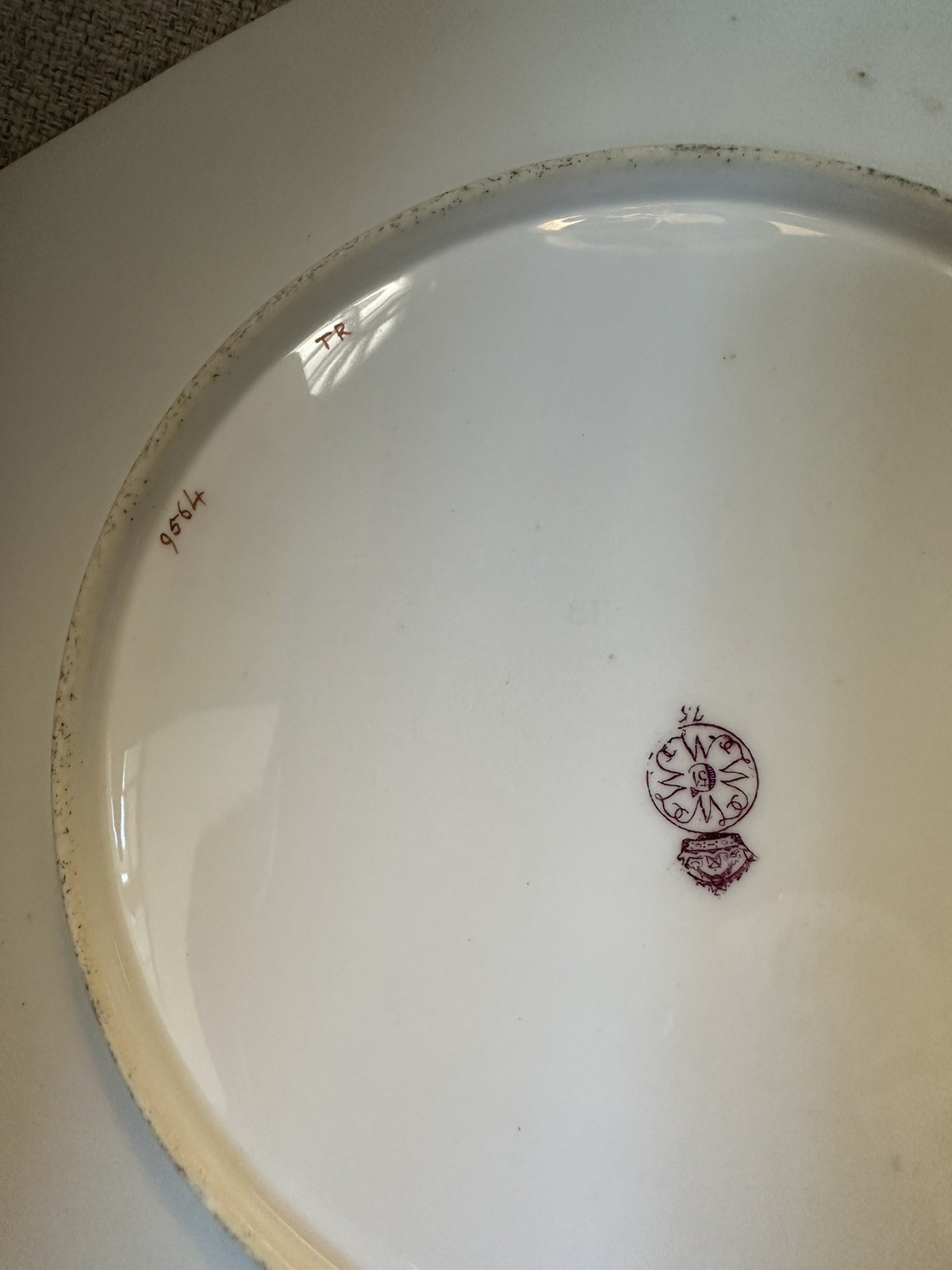 Pair Antique Royal Worcester Botanical hand painted octagonal Plates Floral Gilt