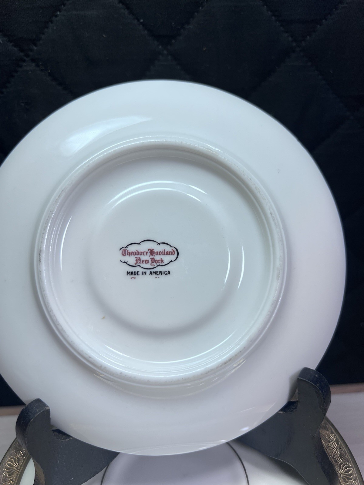 Theodore Haviland New York USA Madison Salad Plates Gold Trim Vlntage Lot of 20