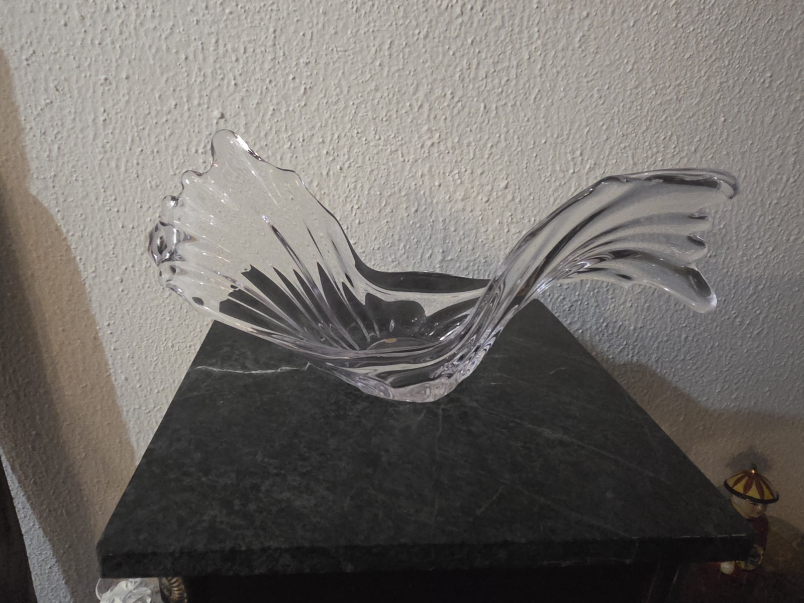 Gorgeous Art Vannes France Lead Crystal Centerpiece 15″ Wide Art Deco