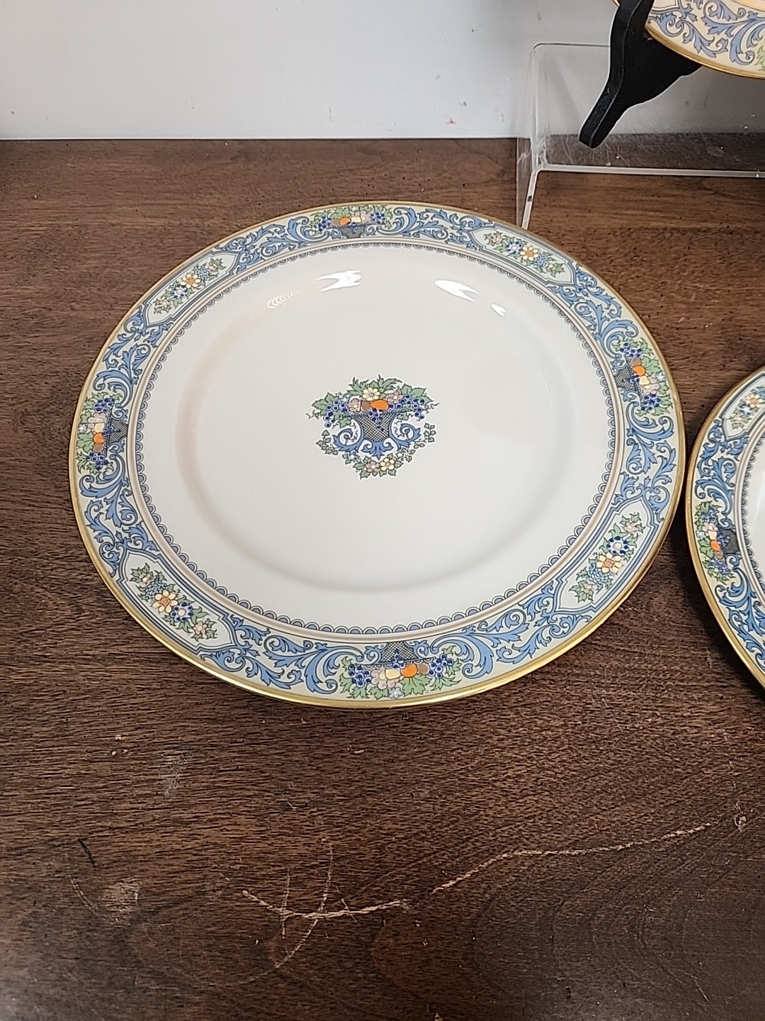 LENOX AUTUMN PRESIDENTIAL FOUR PIECE PLATE SET – 2 DINNER – 2 SALAD
