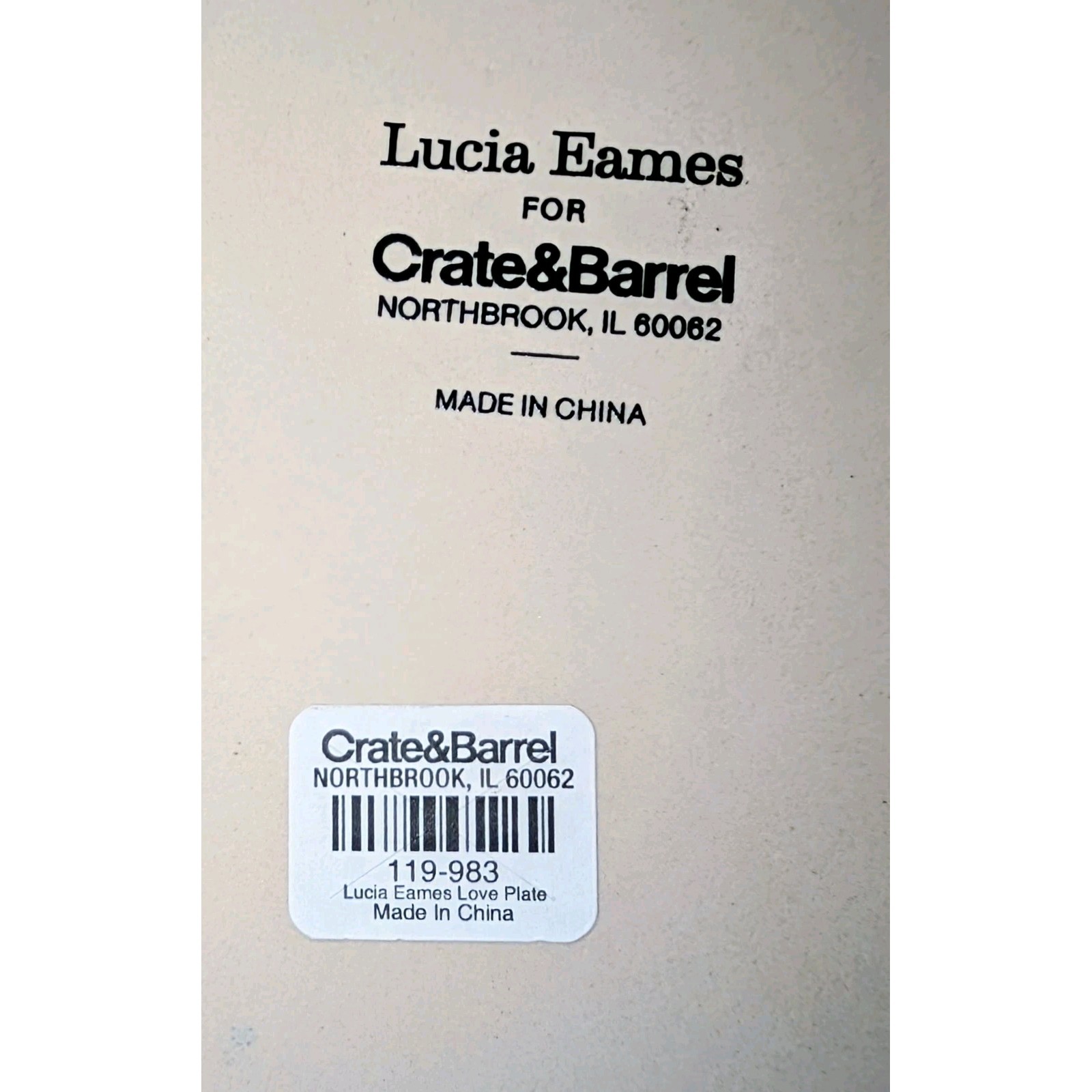 RARE 4 Crate & Barrel Lucia Eames LOVE Salad Plates White Embossed 2022 NEW NWT!
