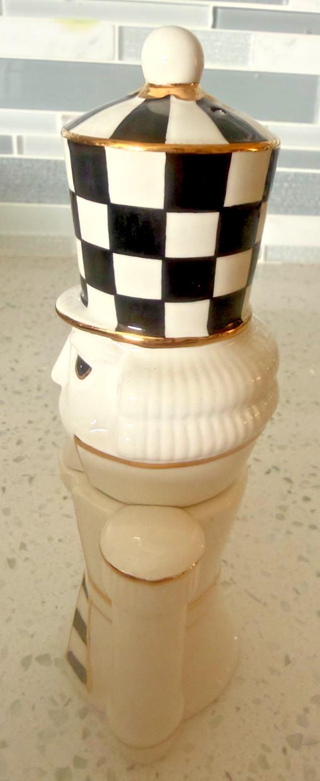 MacKenzie Childs Courtly Noel Nutcracker Salt & Pepper Set