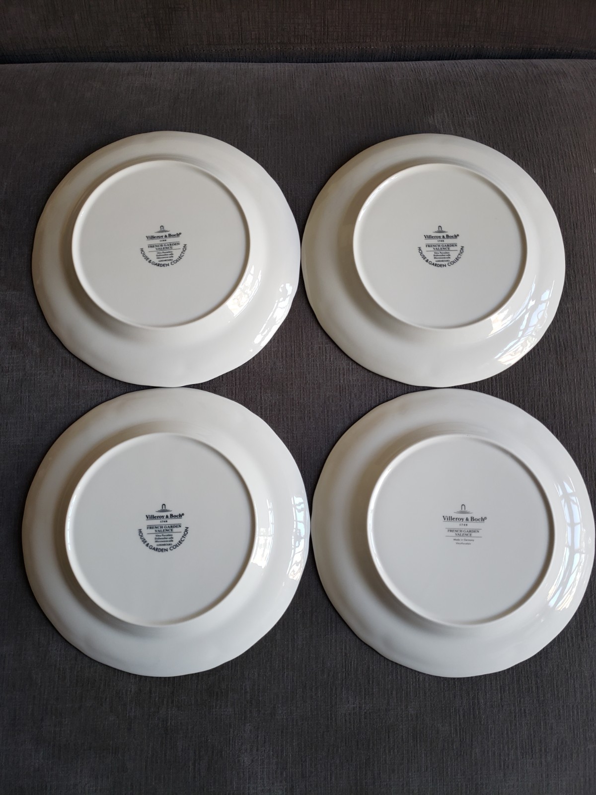 Set Of 4 Villeroy & Boch FRENCH GARDEN Valence Orange Dinner 10 3/8″ EXCELLENT!