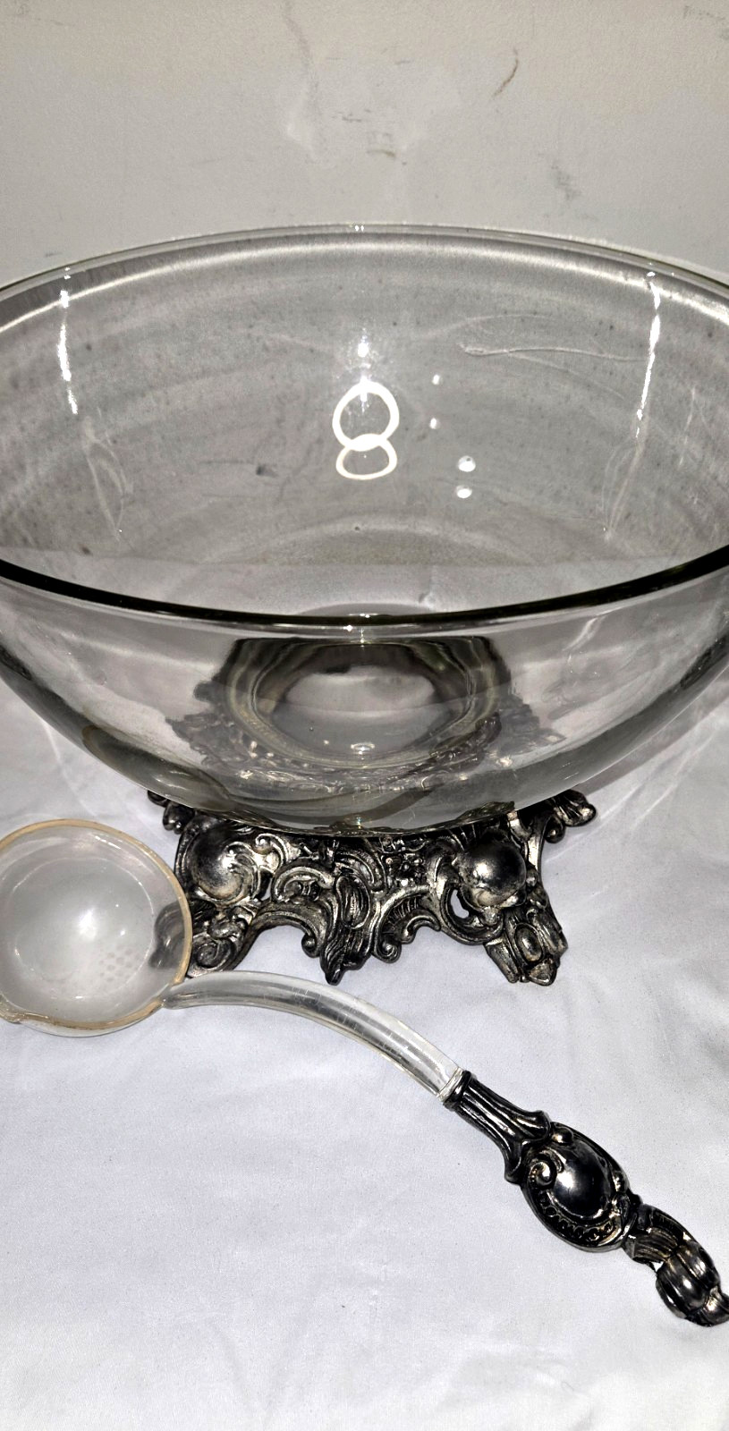 Pitman-Dreitzer 1545 Colony 10 Piece Silver Elegance Punch Bowl Set c1960s USA