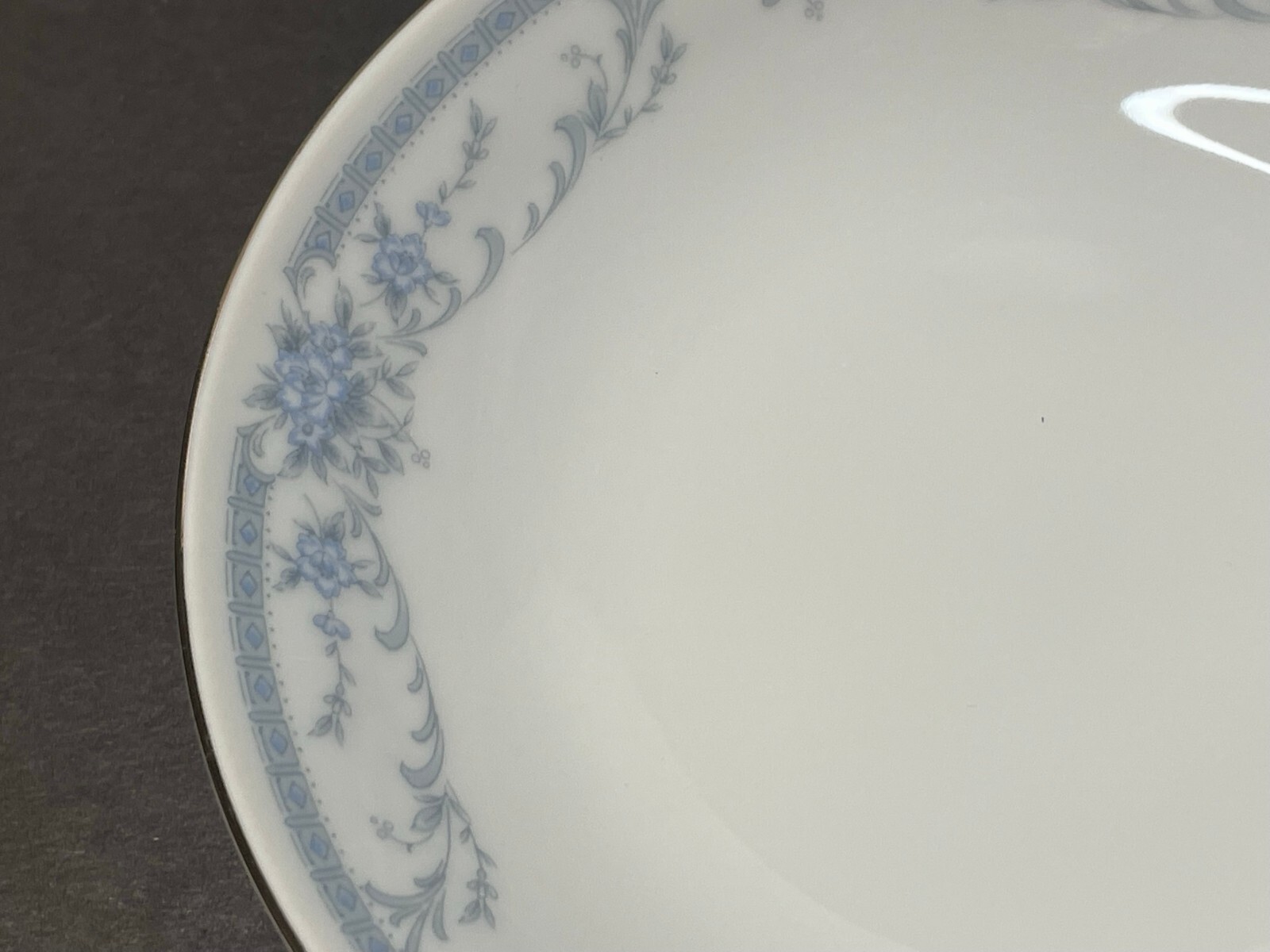 Blue Whisper Sheffield dessert bowl 5 1/2″ set 3 made Japan Porcelain China 1985