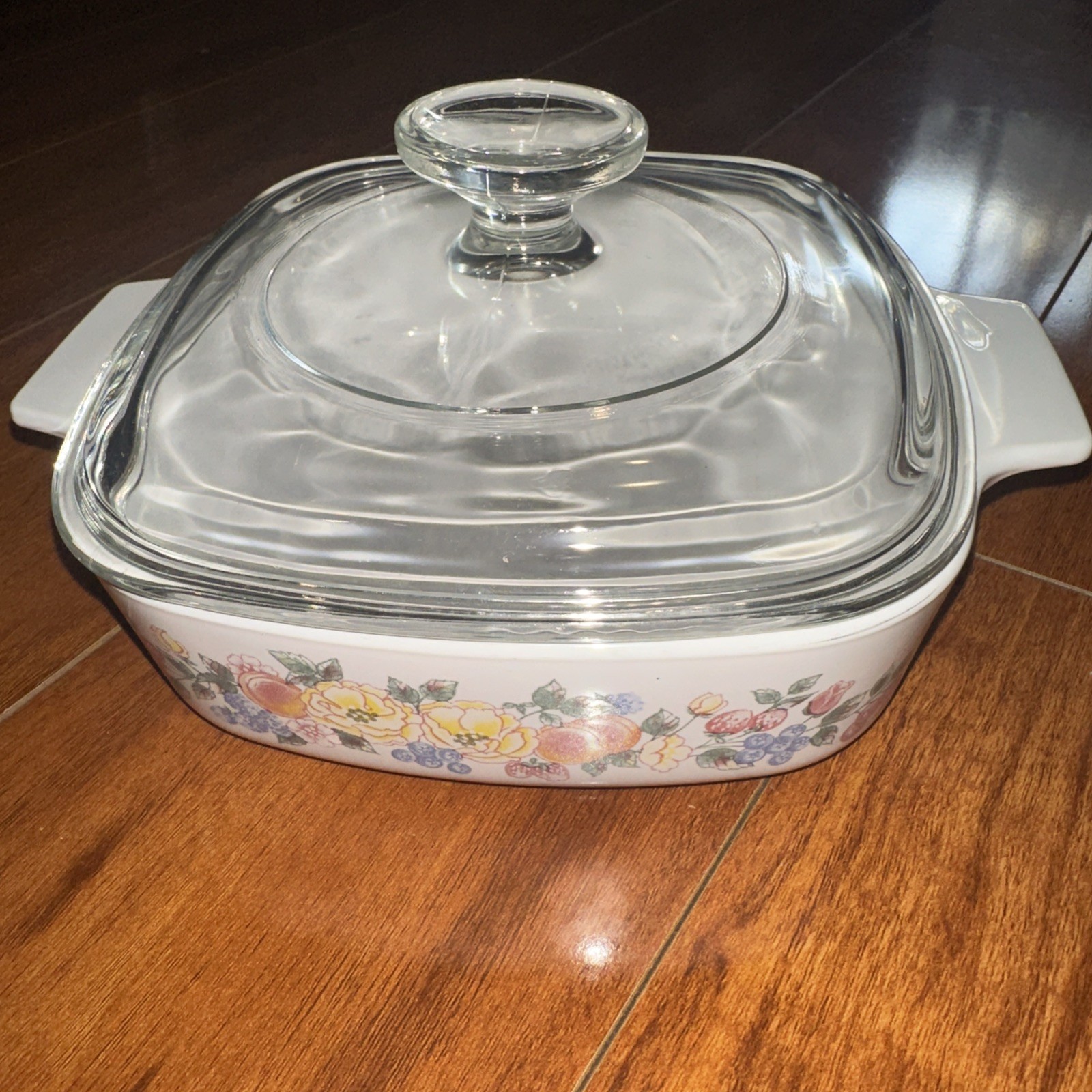 Rare Vintage Corning Ware Berrys 2 Casseroles A-2-B + A-1-B 1-2 Liters Lids Defe